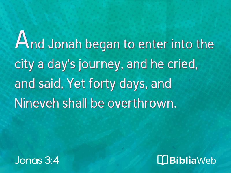 Jonas 3:4 em imagem para compartilhar