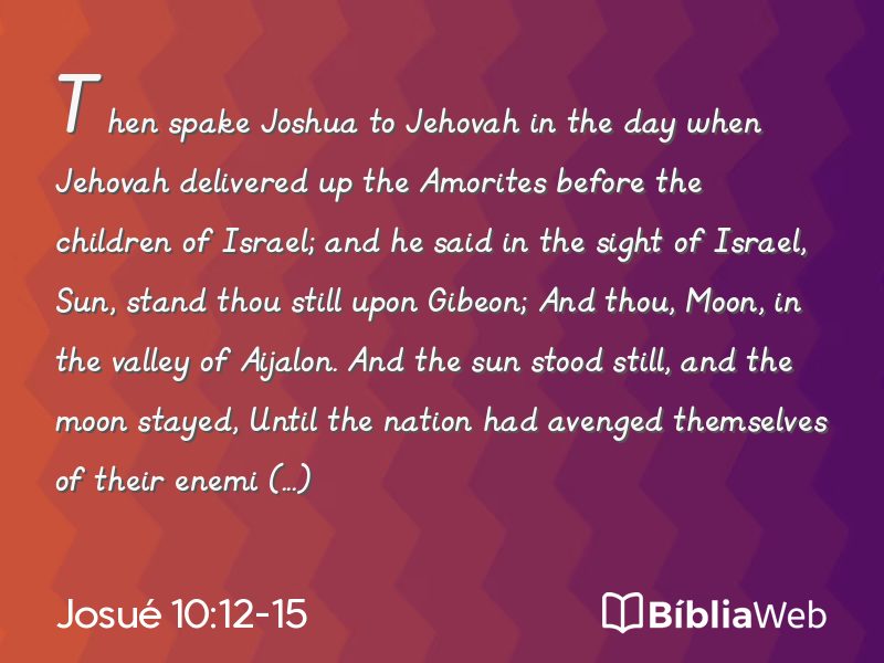 Josué 10:12-15 em imagem para compartilhar
