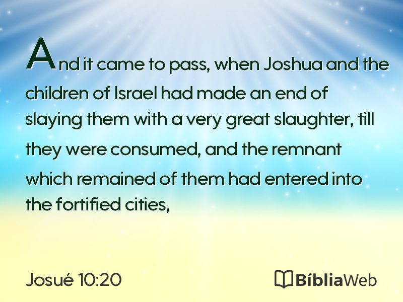 Josué 10:20 em imagem para compartilhar