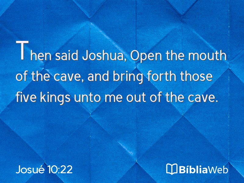 Josué 10:22 em imagem para compartilhar