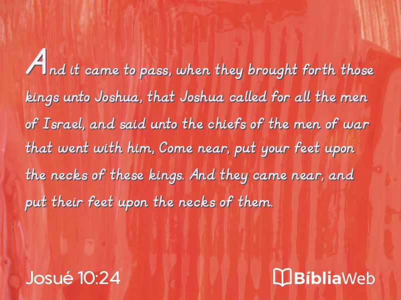 Josué 10:24 em imagem para compartilhar