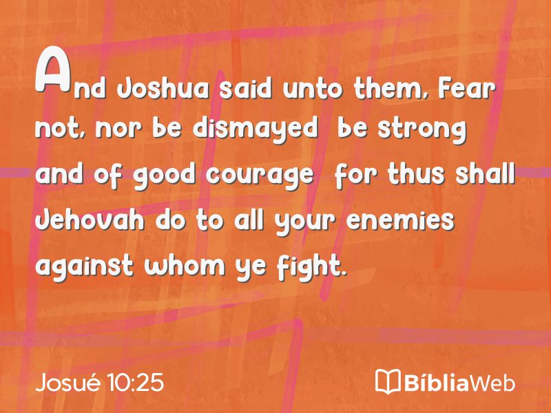 Josué 10:25 em imagem para compartilhar