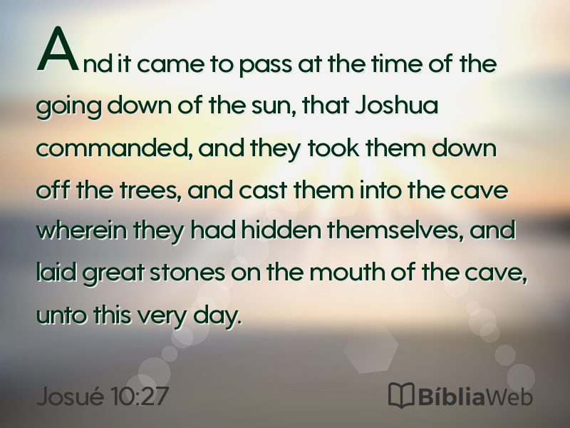 Josué 10:27 em imagem para compartilhar