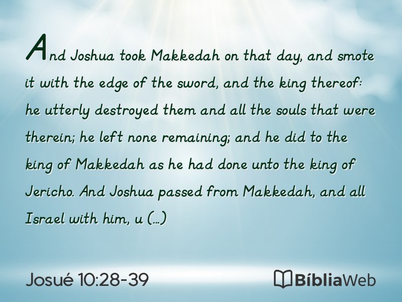 Josué 10:28-39 em imagem para compartilhar