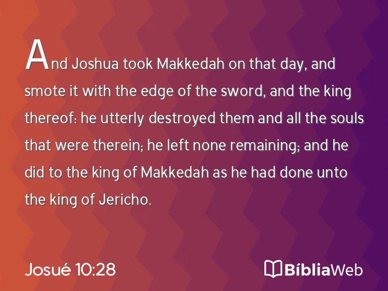Josué 10:28 em imagem para compartilhar