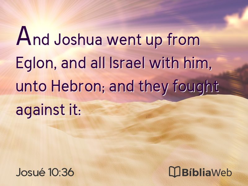 Josué 10:36 em imagem para compartilhar