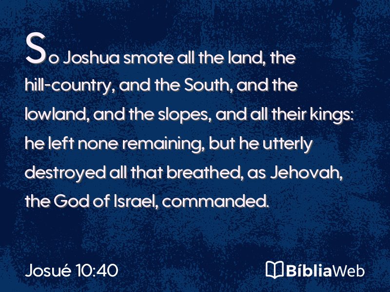 Josué 10:40 em imagem para compartilhar