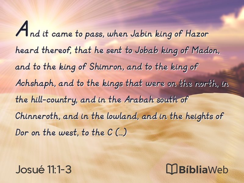 Josué 11:1-3 em imagem para compartilhar