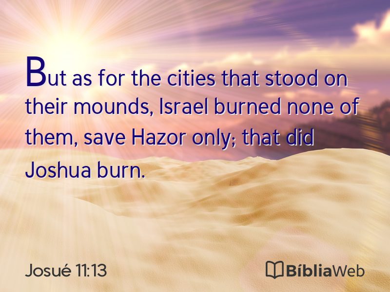 Josué 11:13 em imagem para compartilhar