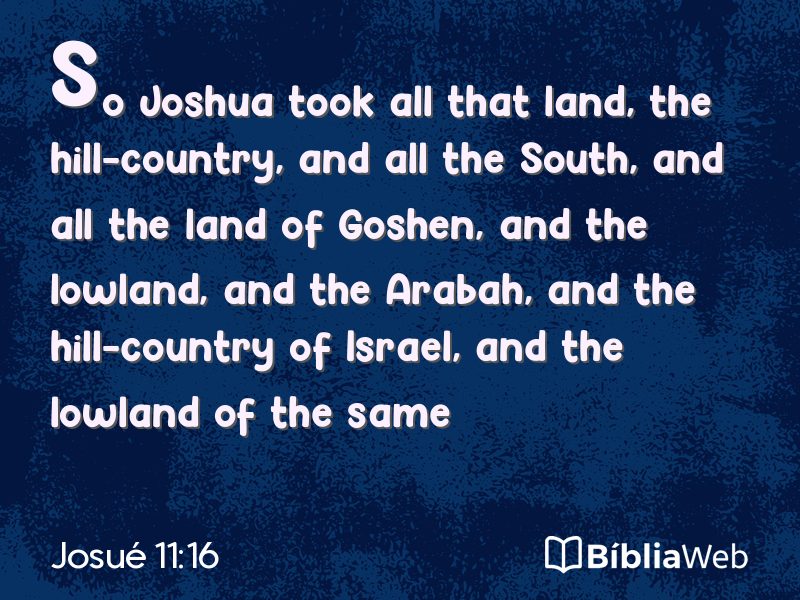 Josué 11:16 em imagem para compartilhar