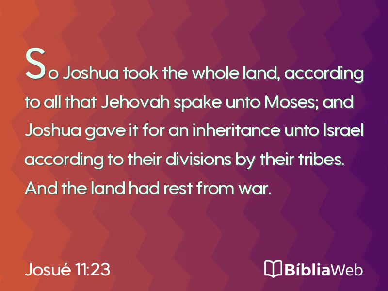 Josué 11:23 em imagem para compartilhar