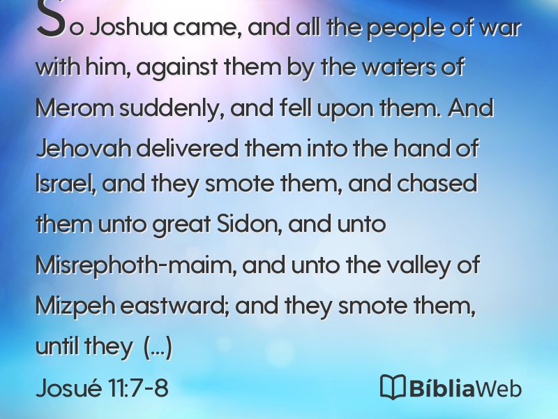 Josué 11:7-8 em imagem para compartilhar
