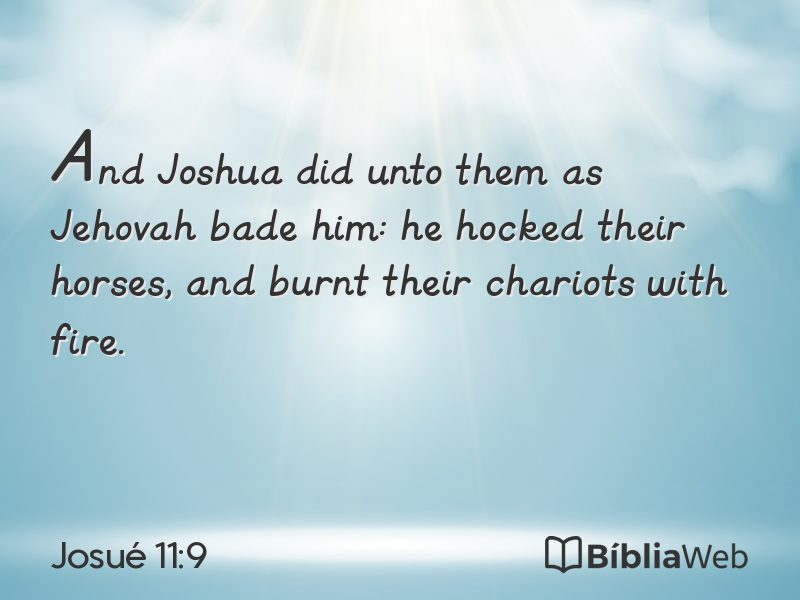 Josué 11:9 em imagem para compartilhar