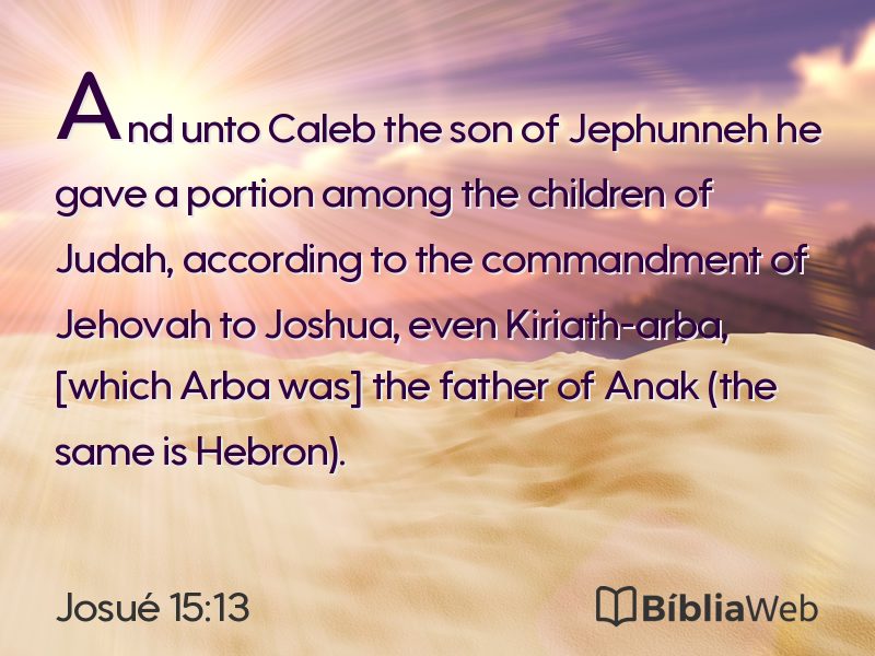 Josué 15:13 em imagem para compartilhar