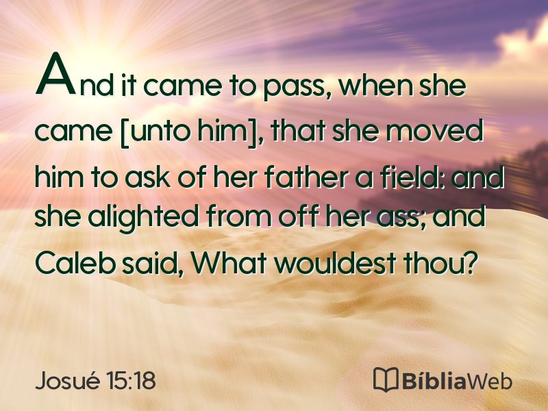 Josué 15:18 em imagem para compartilhar