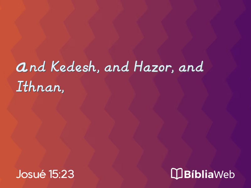 Josué 15:23 em imagem para compartilhar
