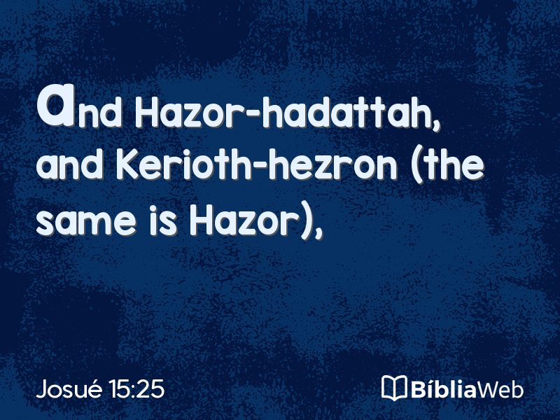 Josué 15:25 em imagem para compartilhar