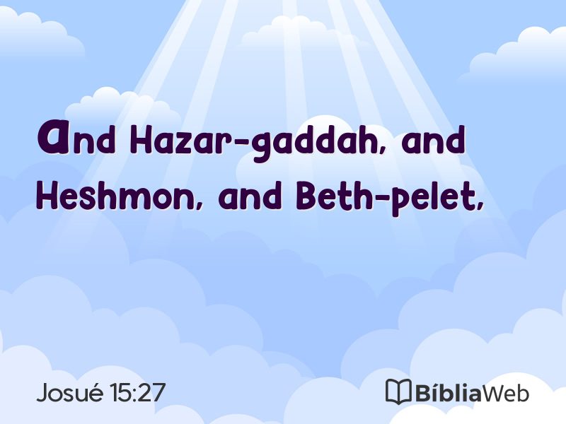 Josué 15:27 em imagem para compartilhar