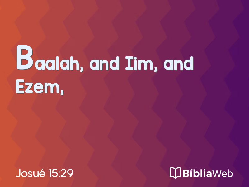 Josué 15:29 em imagem para compartilhar