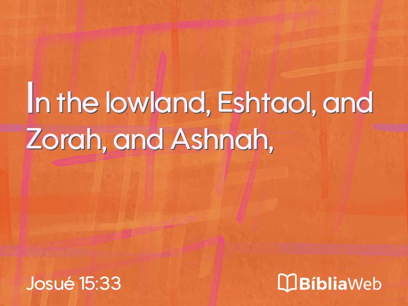 Josué 15:33 em imagem para compartilhar