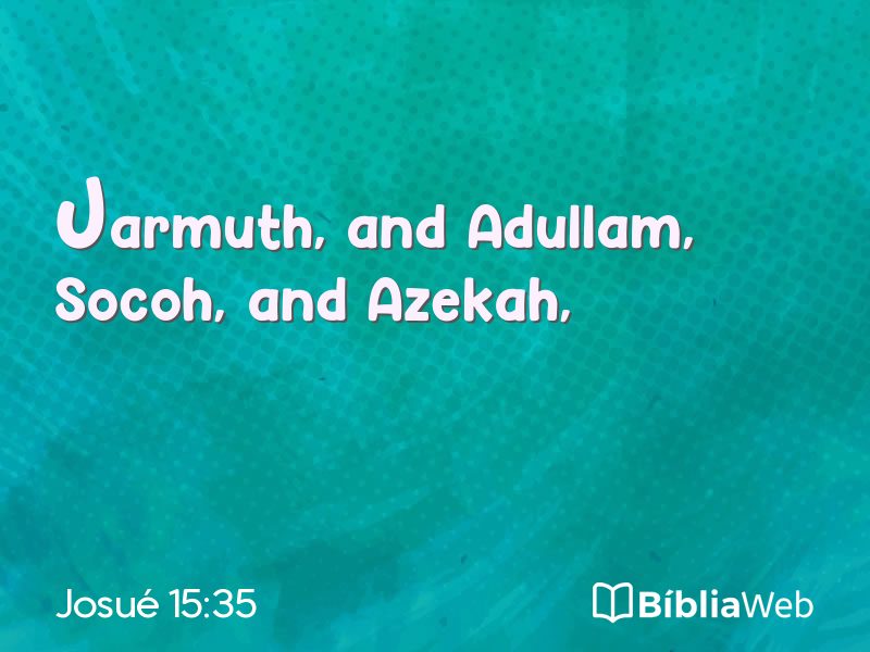 Josué 15:35 em imagem para compartilhar