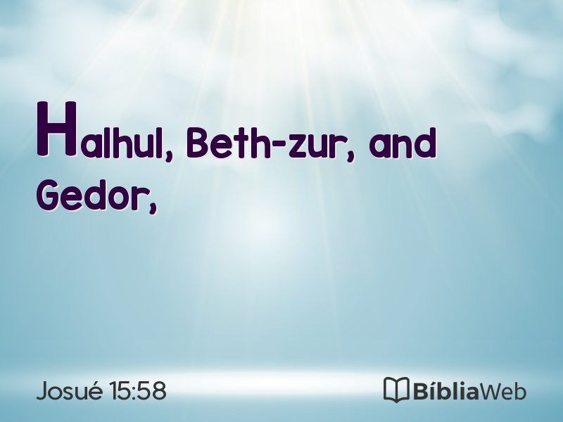 Josué 15:58 em imagem para compartilhar