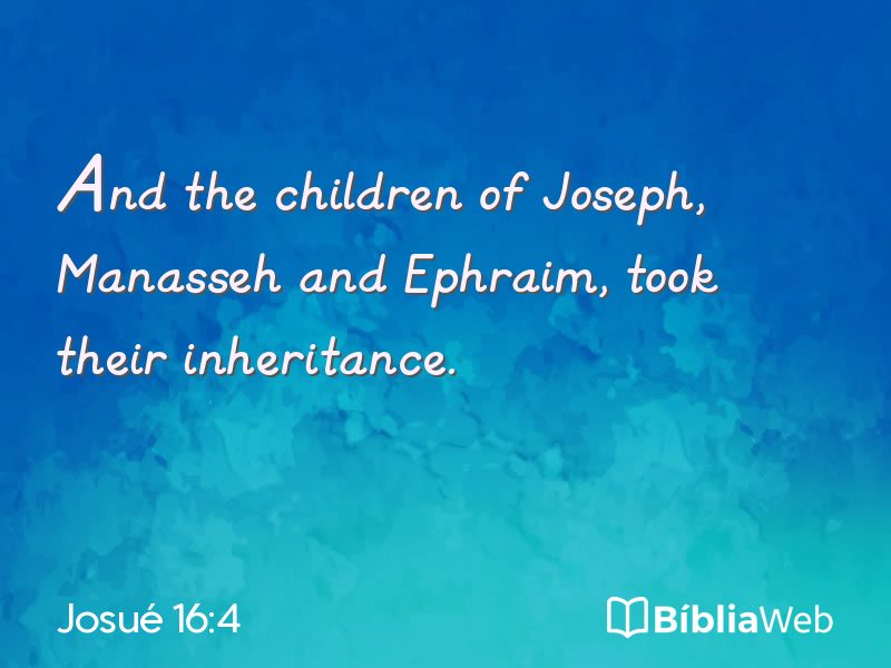 Josué 16:4 em imagem para compartilhar