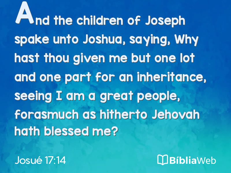 Josué 17:14 em imagem para compartilhar