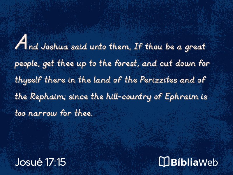 Josué 17:15 em imagem para compartilhar