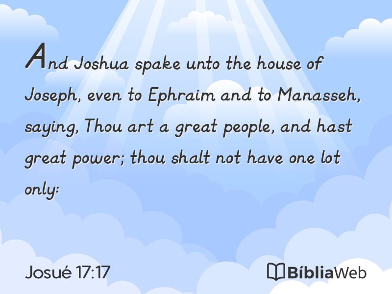 Josué 17:17 em imagem para compartilhar