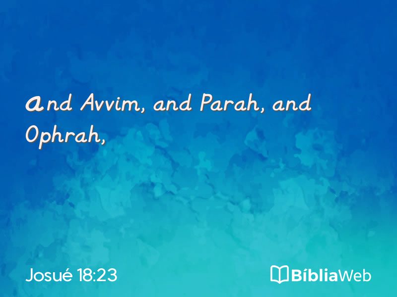 Josué 18:23 em imagem para compartilhar