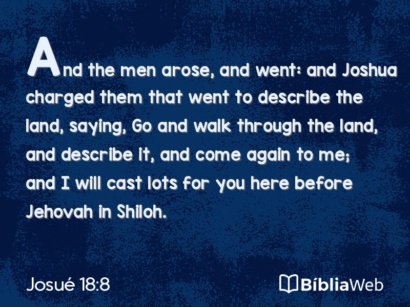 Josué 18:8 em imagem para compartilhar