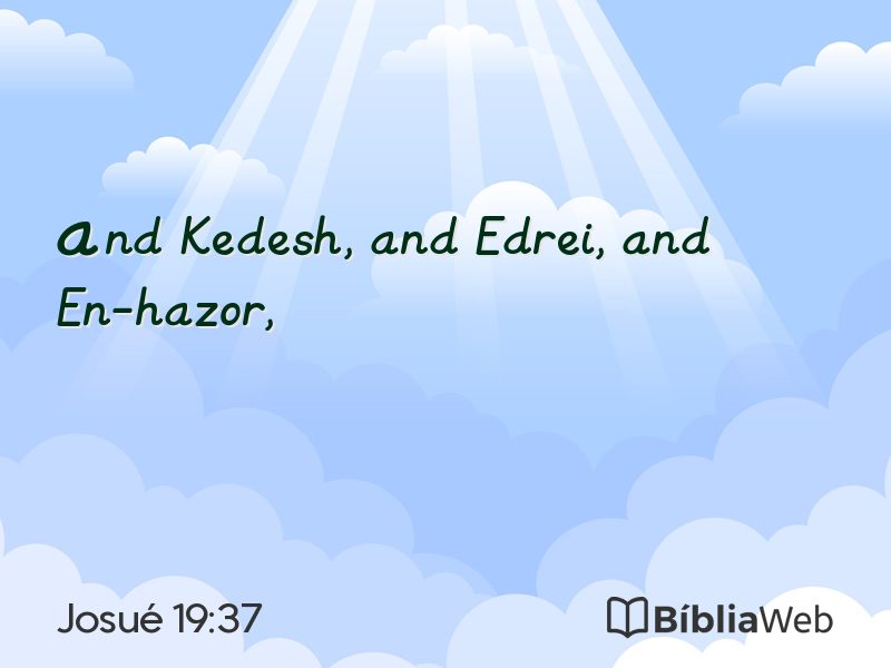 Josué 19:37 em imagem para compartilhar