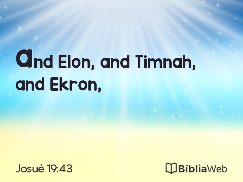 Josué 19:43 em imagem para compartilhar