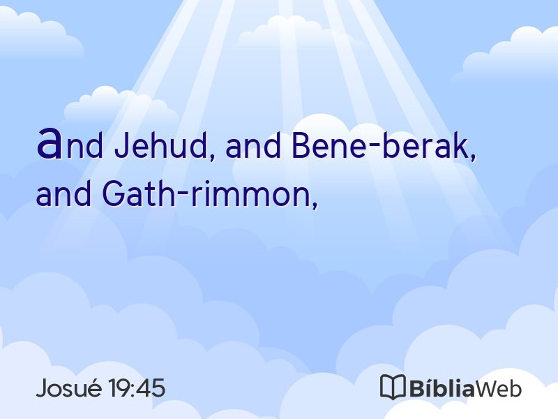 Josué 19:45 em imagem para compartilhar