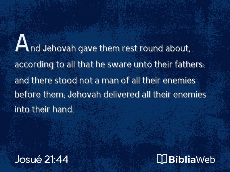 Josué 21:44 em imagem para compartilhar