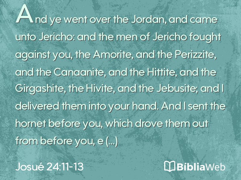 Josué 24:11-13 em imagem para compartilhar