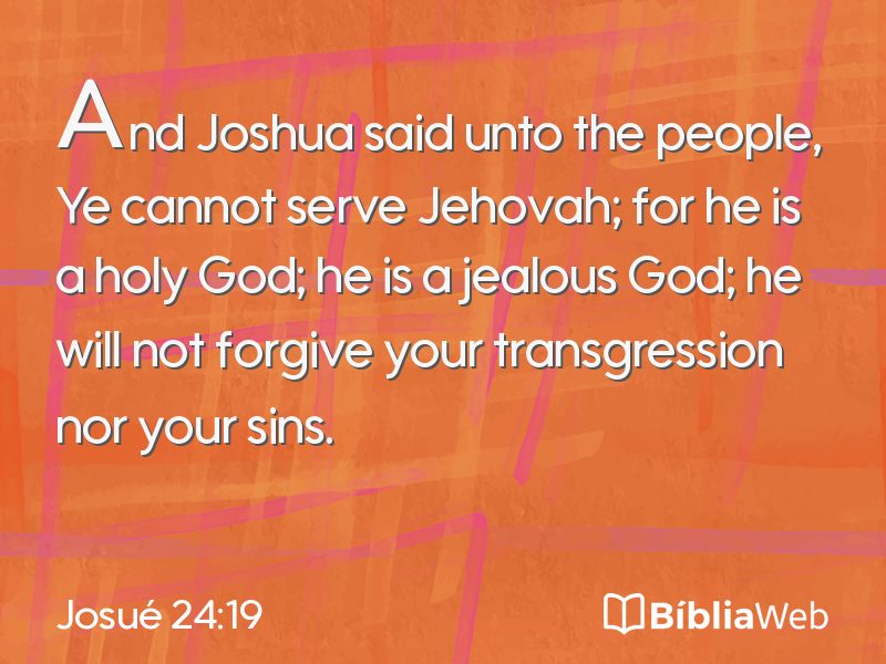 Josué 24:19 em imagem para compartilhar