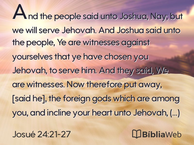 Josué 24:21-27 em imagem para compartilhar