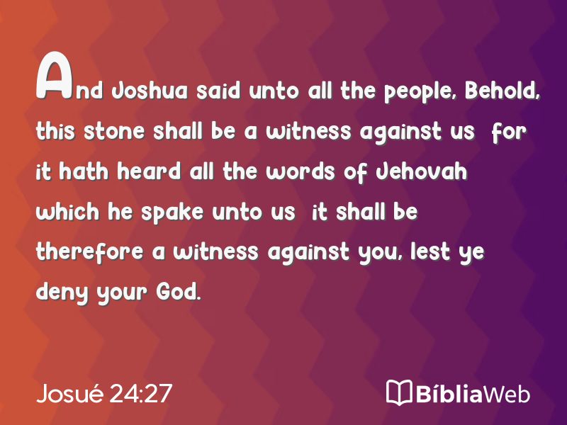 Josué 24:27 em imagem para compartilhar