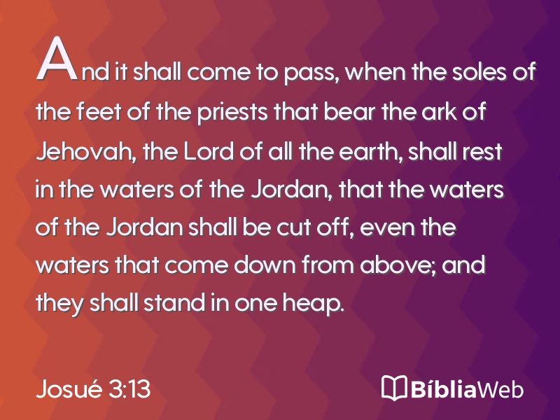 Josué 3:13 em imagem para compartilhar