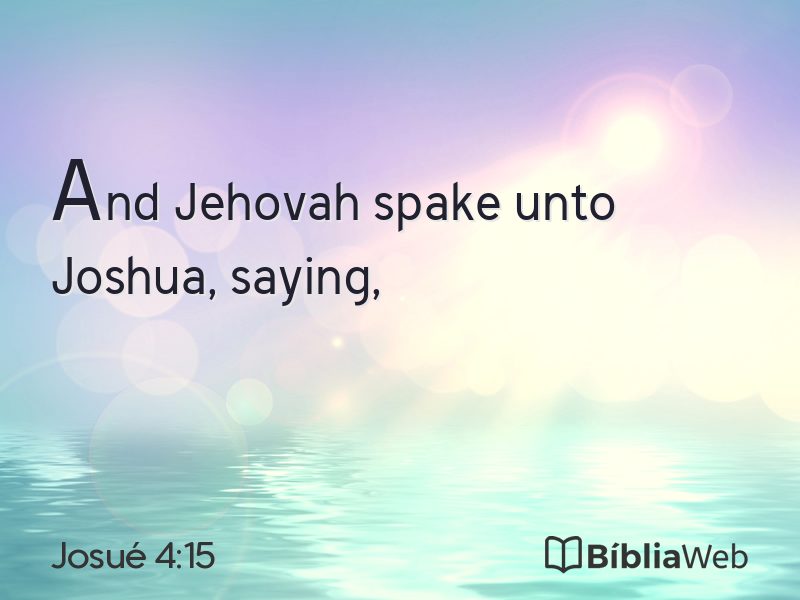 Josué 4:15 em imagem para compartilhar