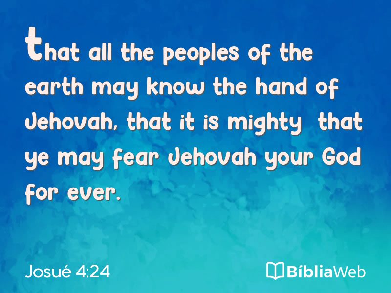 Josué 4:24 em imagem para compartilhar