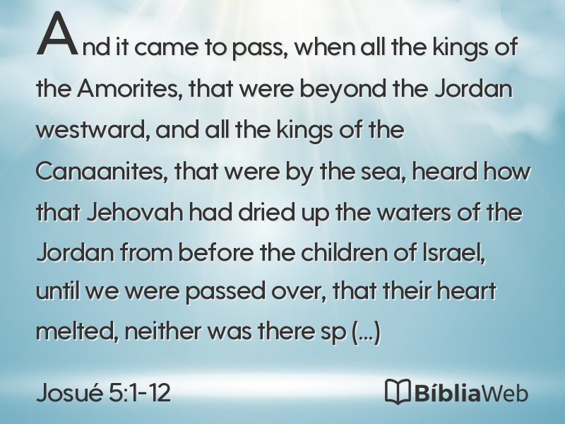 Josué 5:1-12 em imagem para compartilhar