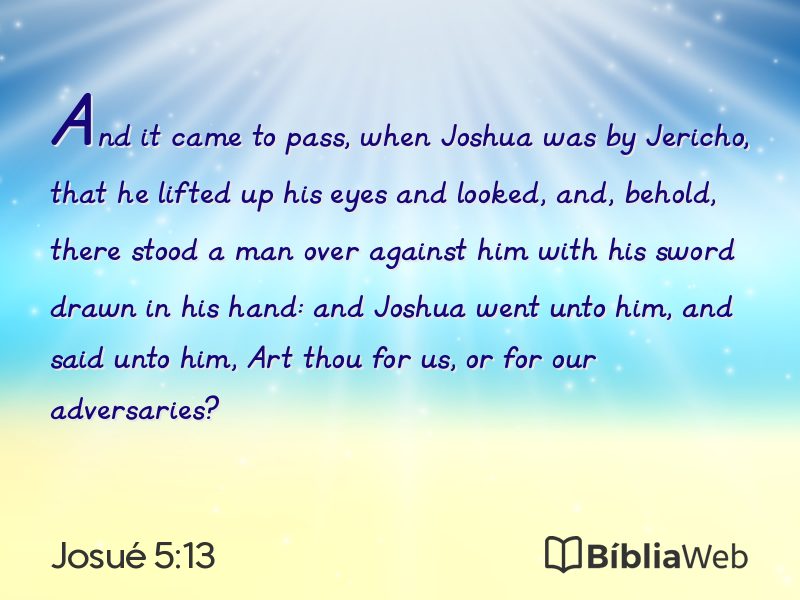 Josué 5:13 em imagem para compartilhar