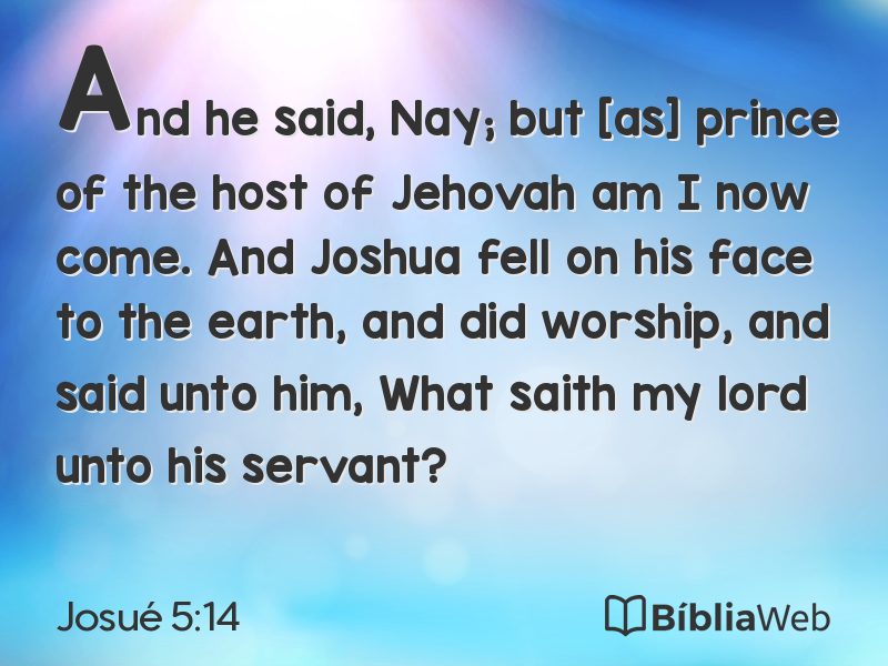 Josué 5:14 em imagem para compartilhar