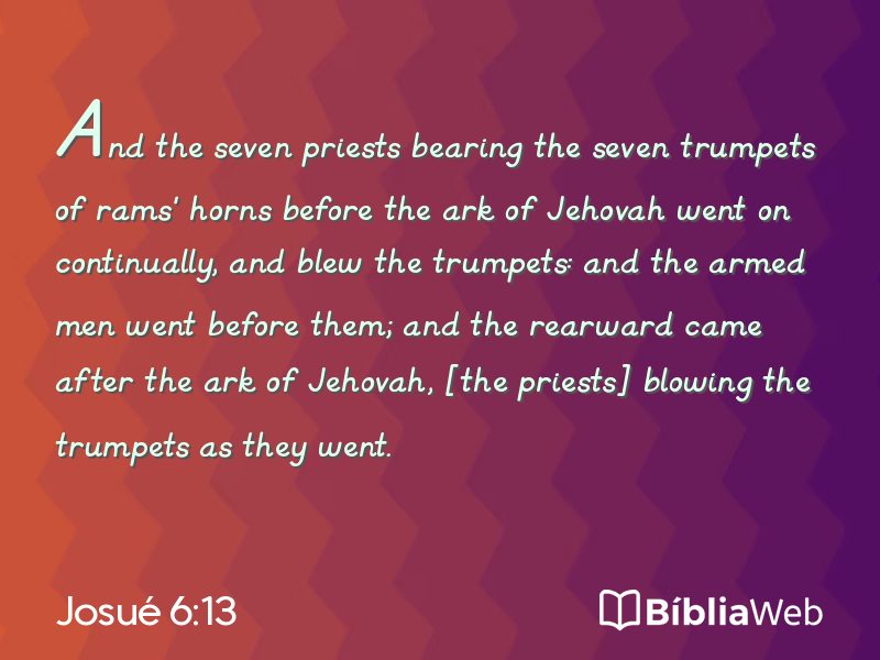 Josué 6:13 em imagem para compartilhar