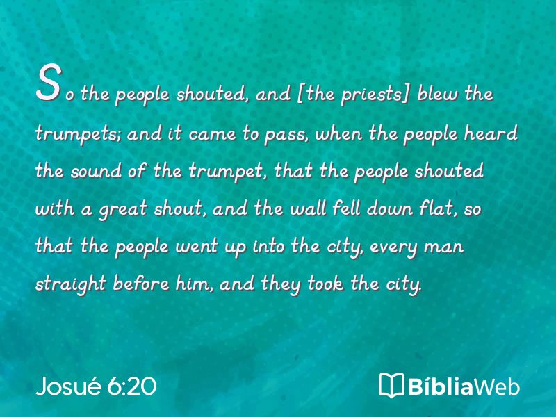 Josué 6:20 em imagem para compartilhar