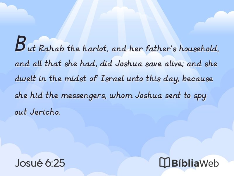 Josué 6:25 em imagem para compartilhar