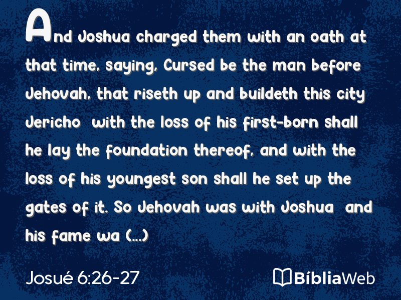 Josué 6:26-27 em imagem para compartilhar
